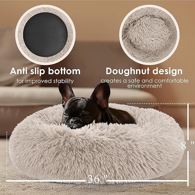 Extra Large Dog Beds, 36 Inch Human Dog Anxiety Relief Comfort Bed, - Image 3
