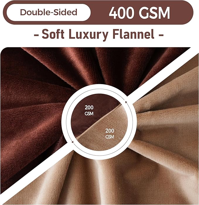 Waterproof Dog Blankets Brown Pet Blanket 60"x80", Soft Fluffy Sofa Car Bed - Image 5