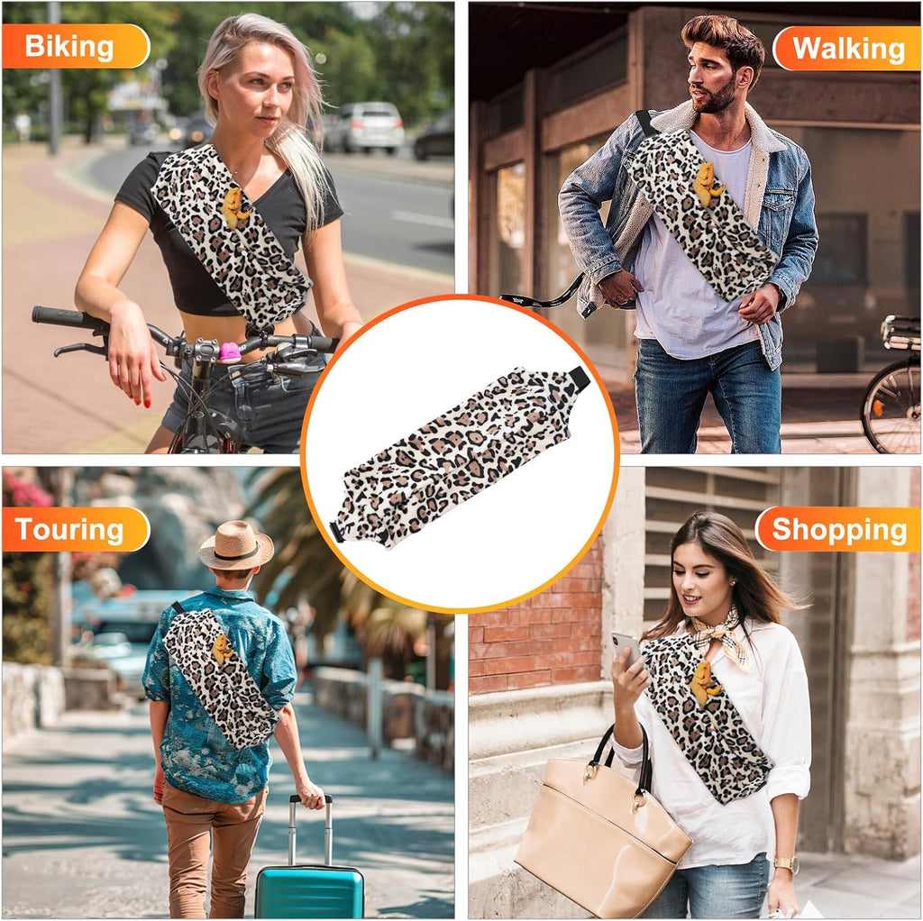 Bearded Dragon Lizard Leash Harness 3-Piece Set,Reptile Small Pet Backpack,3 Size Pack Adjustable Bearded Dragon Harness and Soft Comfortable Lizard Vest -Leopard Pattern