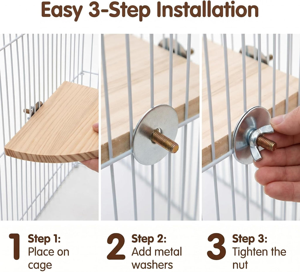 Bird Perch, 3 Pack Bird Playground Woodern Hamster Platform