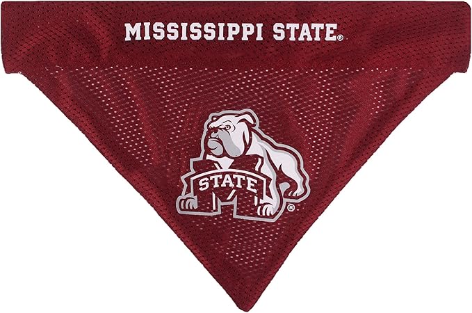 Pets First Collegiate Pet Accessories, Reversible Bandana, Mississippi State - Image 3