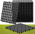 15 Pcs Ground Protection Mats, Interlocking Black 15.7 x 15.7 in