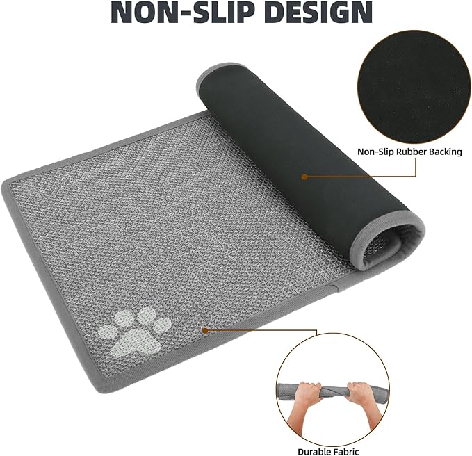 PUPTECK Dog Food Mat, Absorbent Pet Cat Feeding Mat - Image 4