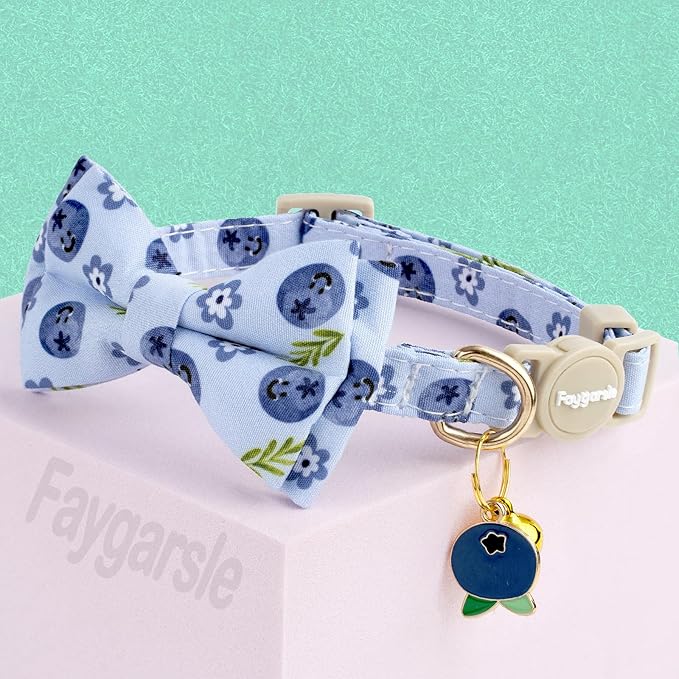 Faygarsle 2 Pack Blueberry Pattern Cat Collar Set - Image 4