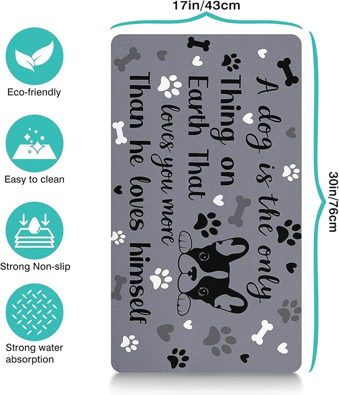 Pet Feeding Mat for Floors Waterproof Dog Mat for Food and Water Absorbent - Image 4