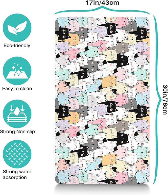 Pet Feeding Mat for Floors Waterproof Dog Mat for Food and Water Absorbent - Image 4