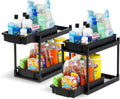 IRIS USA Under Sink Organizer, 2 Pack, Pull Out Storage Drawers