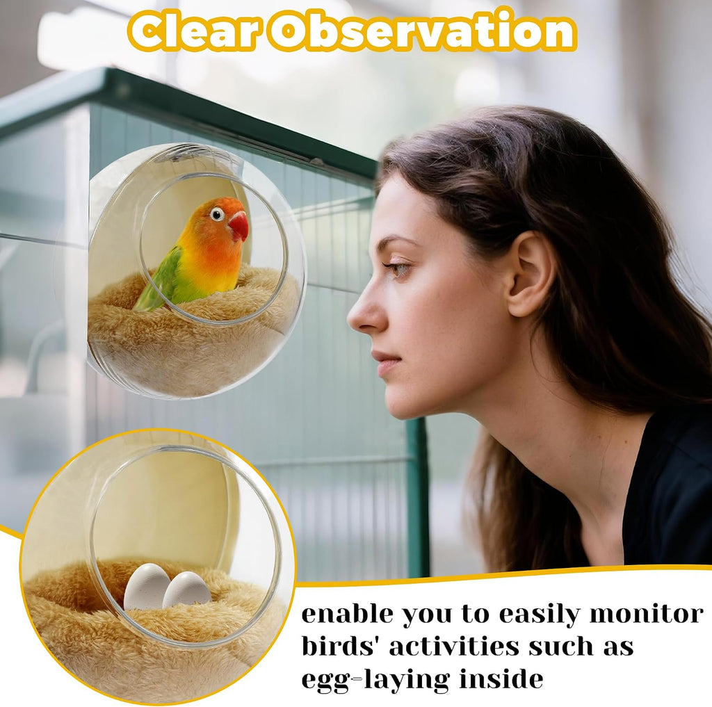 Bird Nest for Cage Bite-Resistant, Washable, Clear Observation, Warm