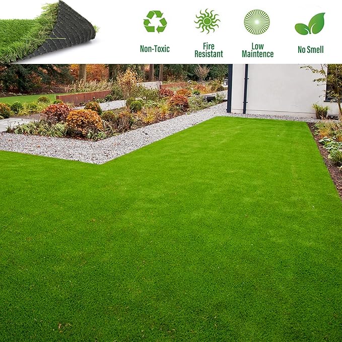 Artificial Grass Rug Outdoor Indoor 5FTX99FT Fake Grass Carpet Green Synthetic - Image 7