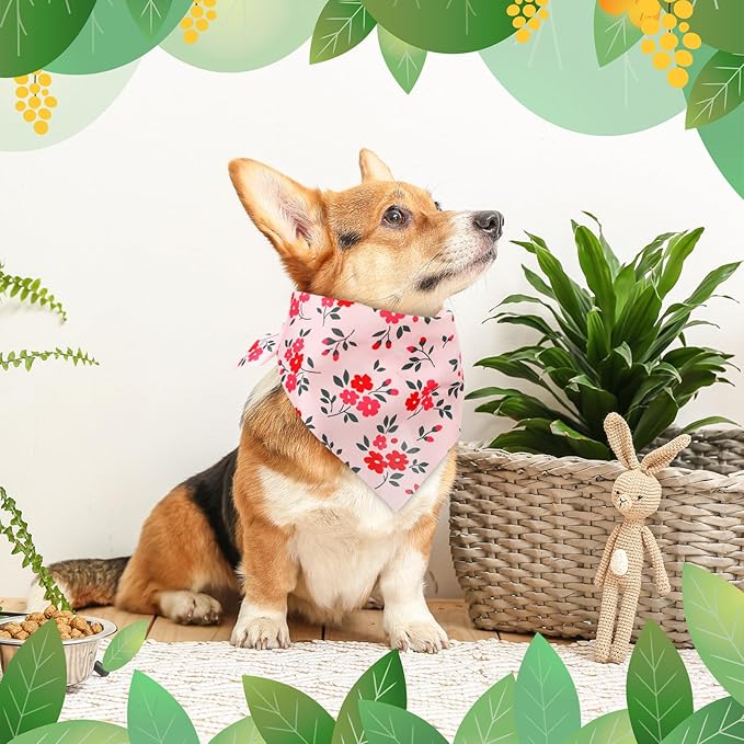 Weewooday 50 Pcs Spring Dog Bandanas Bulk - Image 4