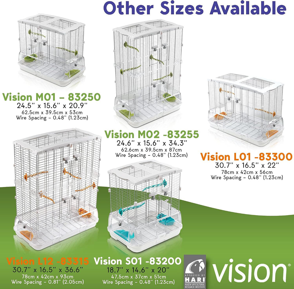 Vision M02 Wire Bird Cage, Bird Home for Parakeets, Finches and Canaries