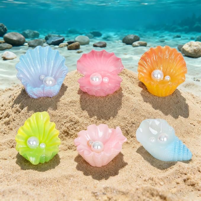 MIUPOO Glow Pearl Shell, Betta Stones, Glow in The Dark Crystal, Bonsai Decor - Image 4