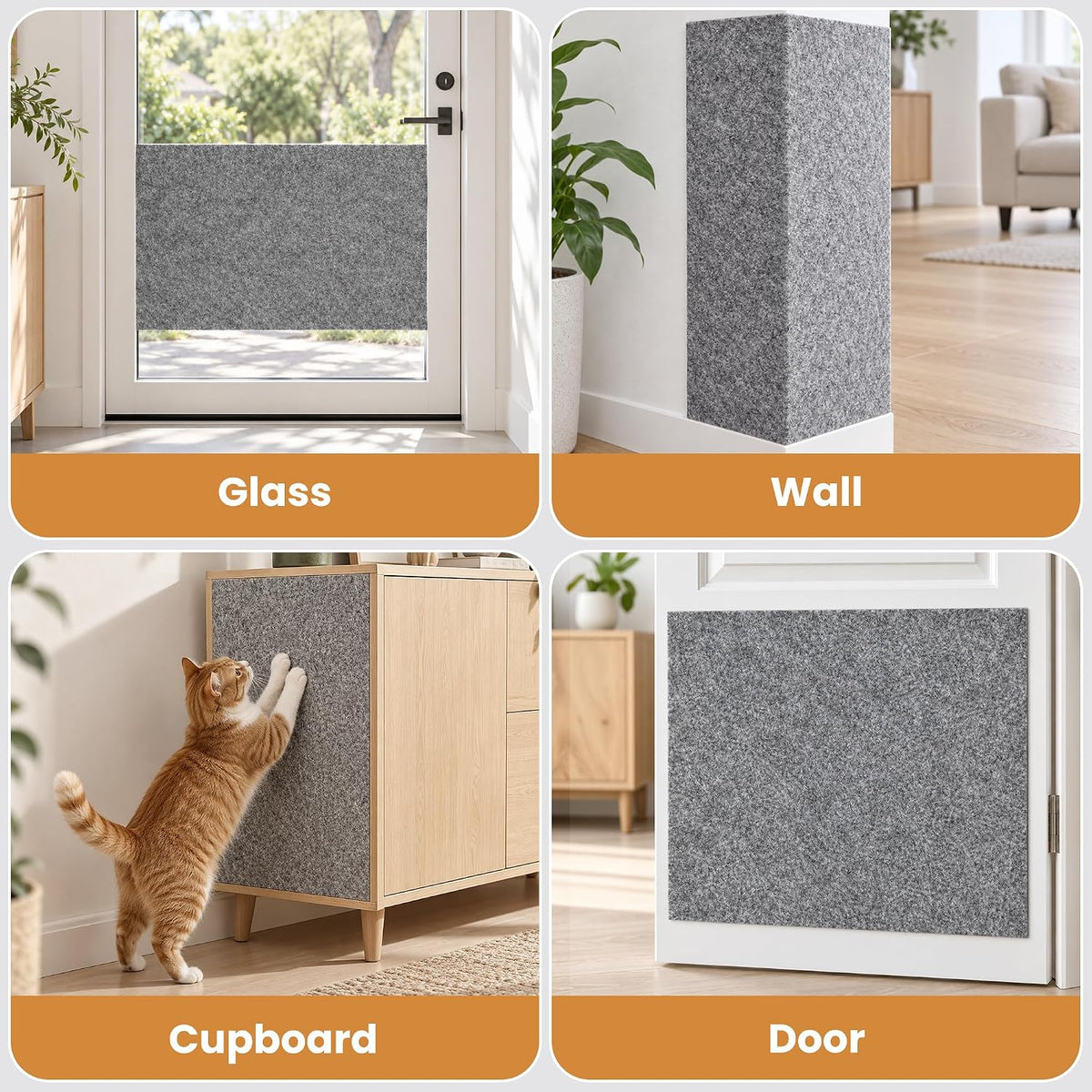 Cat Scratch Furniture Protector, Couch Protector from Cat Claws, Grey