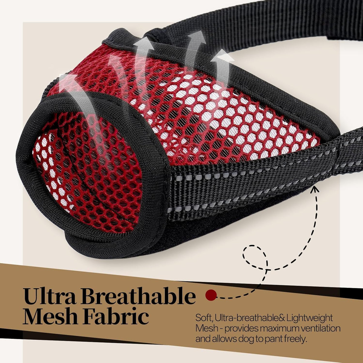 2 Pack Dog Muzzle, Soft Mesh Muzzles for Dogs Anti Biting Barking