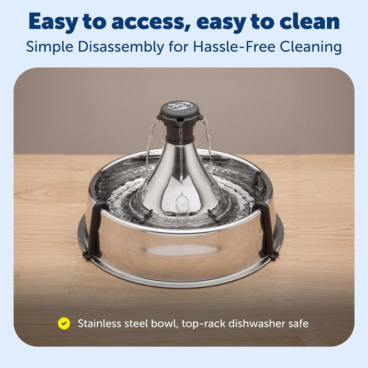 PetSafe Drinkwell Stainless 360 Multi-Pet Cat Water Fountain, 128oz, 12-Pk