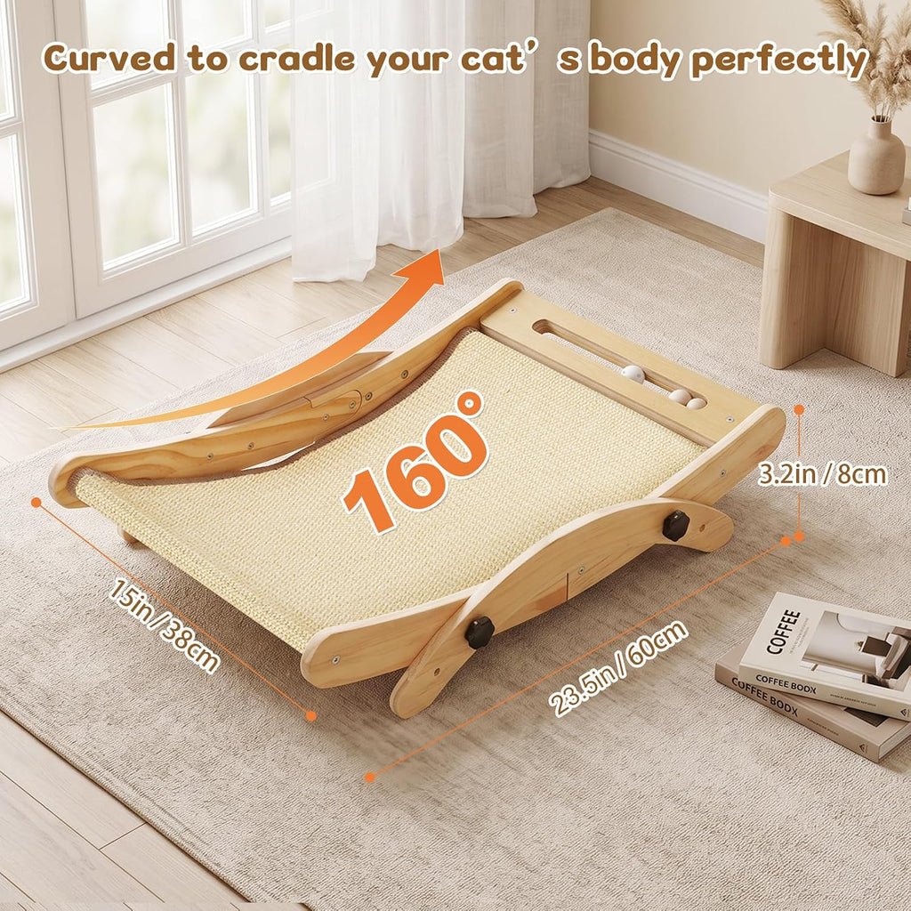 Sisal Cat Scratcher Bed, Large Cat Scratching Board for Indoor Cats Lounge