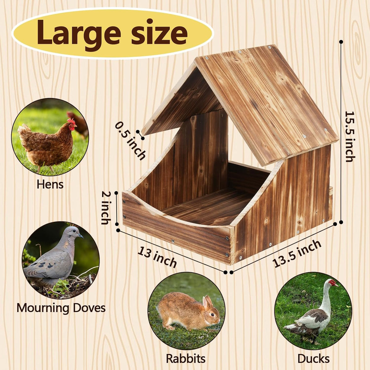 Chicken Nesting Boxes, 3 Pack Wall-Mounted Wooden Nesting Box,Specialized for Chicken Coops, Features a Cozy & Private Laying Space, Suitable for Chickens, Ducks and Other Poultry