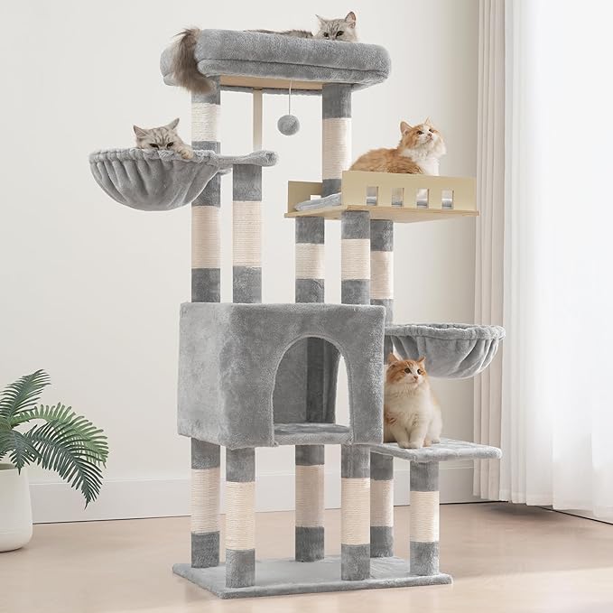 Cat Tree for Indoor Cats Large Adult, Heavy Duty Cat Tree for Large Cats 20 lbs+ - Image 9