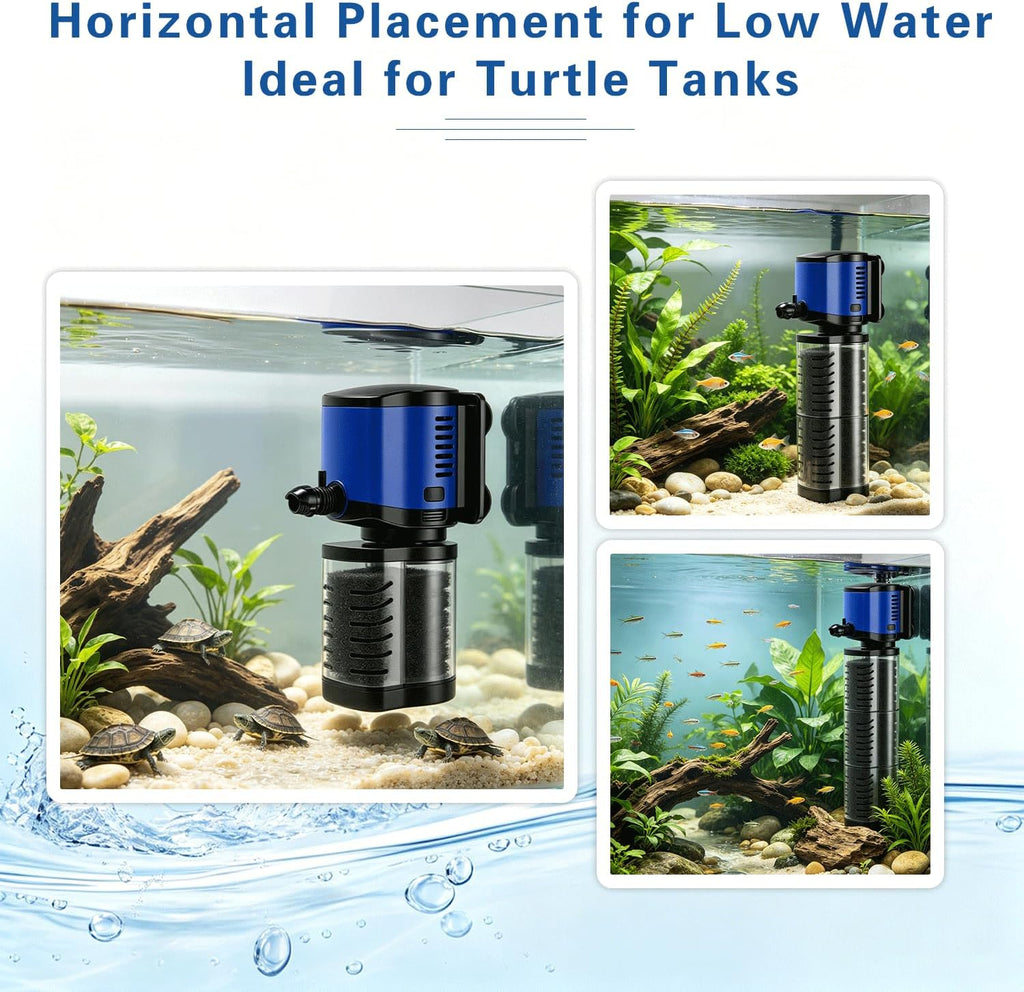 COOSPIDER Aquarium Filter 260GPH Fish Tank Filter for 30-75 Gallon Tank