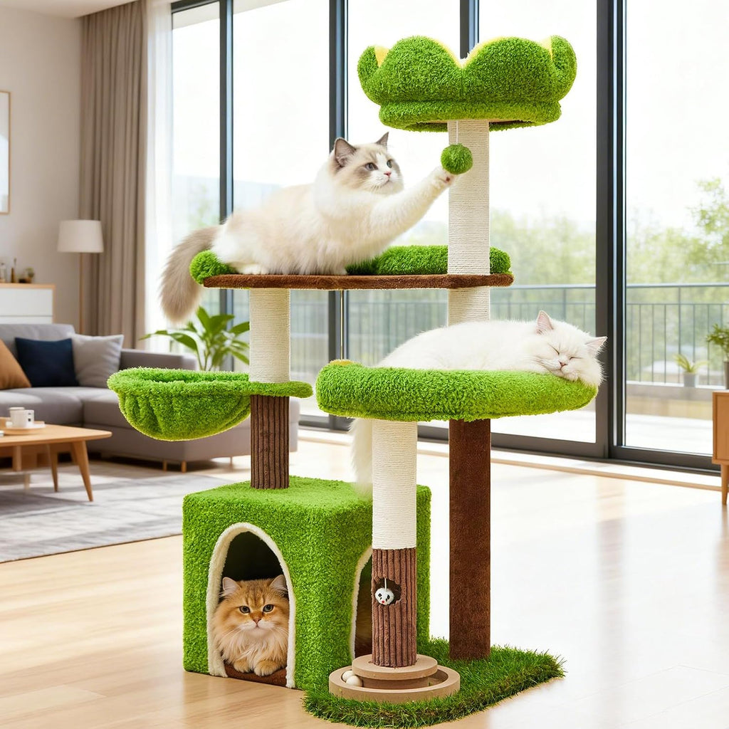 Woochpet Cat Tree Tower, Green