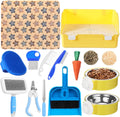 Reallnaive 15 Pcs Rabbit Starter Kit Small Litter Box Gift, Yellow