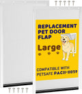 2Pack Pac11-11039 Large Dog Door Replacement Flaps , frosted clear