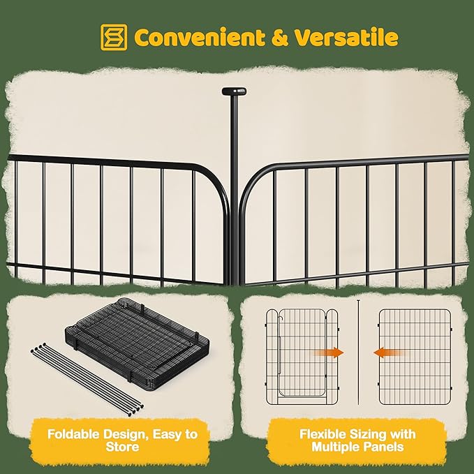 Yaheetech Expandable Dog Playpen, 8 Panel 32 inch Puppy Playpen - Image 9