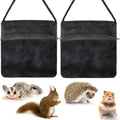 Sweetude 2 Pcs Sugar Glider Pouch, Breathable Carrying Bonding Pouch, Black