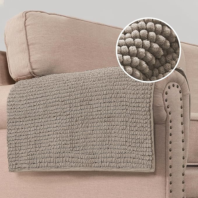 H.VERSAILTEX Plush Chenille Couch Armrest Cover 2 Packs Thick and Soft Sofa - Image 8