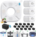 32 Pcs Cat Water Fountain Filters by Beckacher