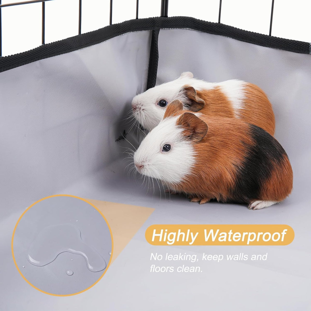 DZWLKJ Guinea Pig Cage Liner Tarp Bottom Waterproof and Washable.Available in 22 Sizes. Base Also for Rabbits, Bunny, Chinchesillas, Hedgehog, Ferrets and Other Small Animals(24x48 inches)
