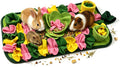 Guinea Pigs Foraging Mat，Rabbit Snuffle Mat for Bunny Hamsters Puzzle Toys Ferrets Interactive Feeding Mat for Hedgehog Chinchillas Small Animals (Green)