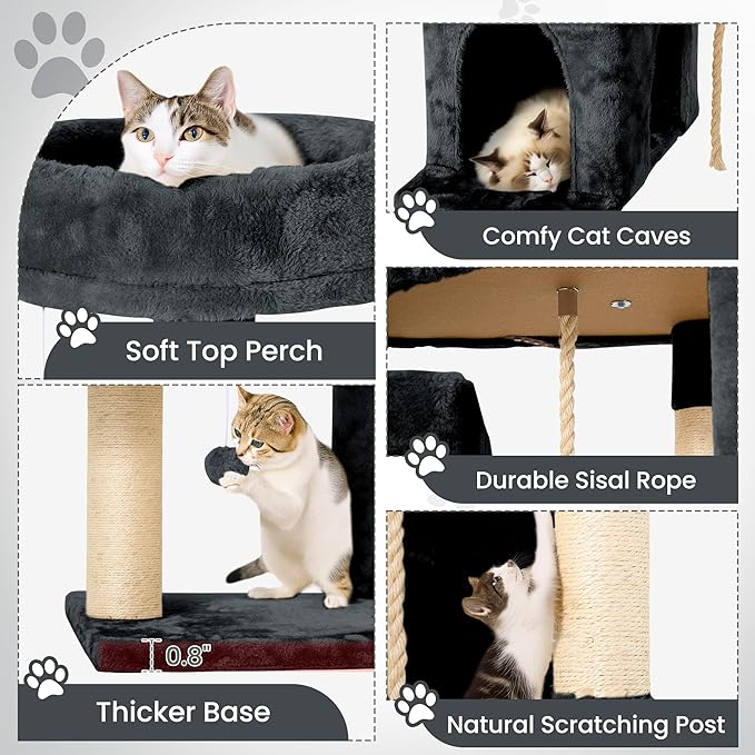 58.5inch Large Cat Tree Tower Condo - Image 4