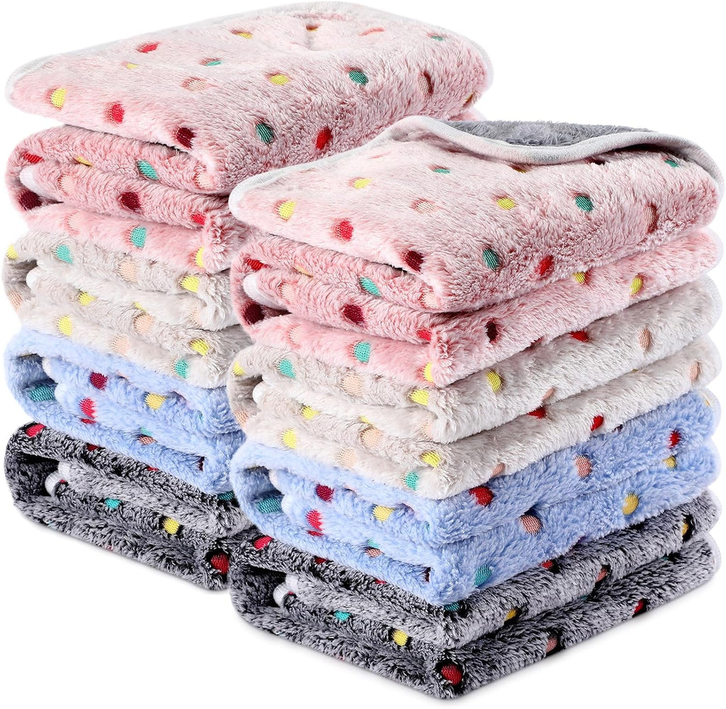 Tudomro 8 Pcs Guinea Pig Fleece Cage Liners, Paw, 16 x 24 Inch