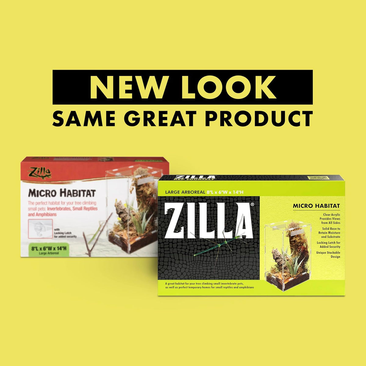 Zilla Micro Habitat Terrarium, Isopod Enclosure, Large