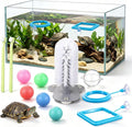 Sosation 11 Pcs Turtle Tank Accessories Turtle Brush Toy Cleaner Feeder