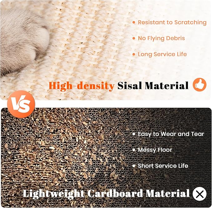 Cat Scratcher, Cat Natural Sisal Scratching Pad, Kitten Interactive Toy - Image 4