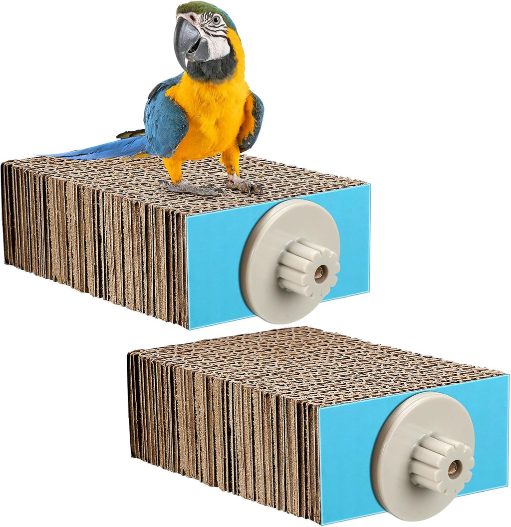 Skyygemm 2 Pcs Bird Toys Parrot Perch Stand Cage Accessories, Large