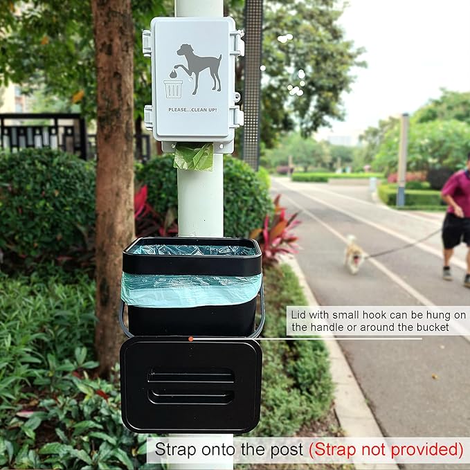 Small Dog Waste Station for Home 1.3Gallon/5L Mountable Doggie Trash Can - Image 4