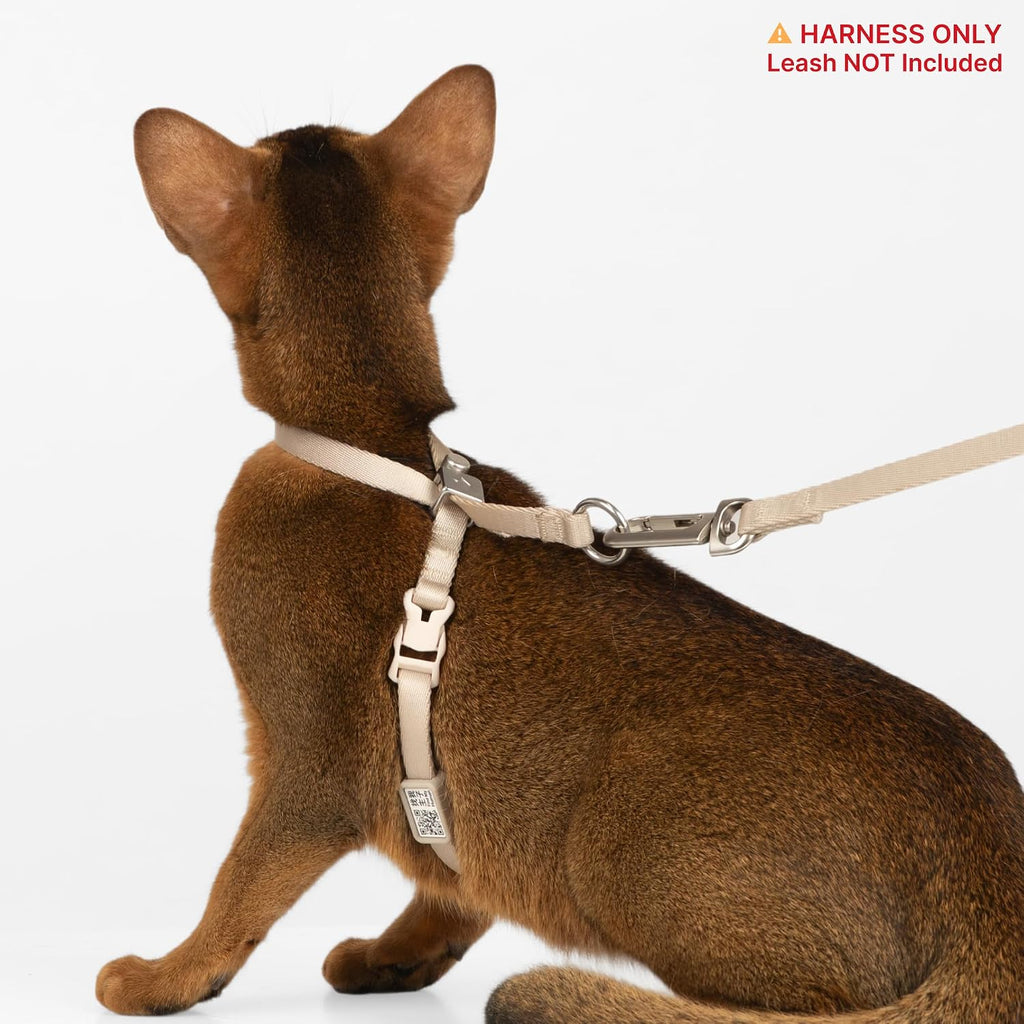 Escape Proof Cat Harness Anti-Choke Quick Release, Blush Pink