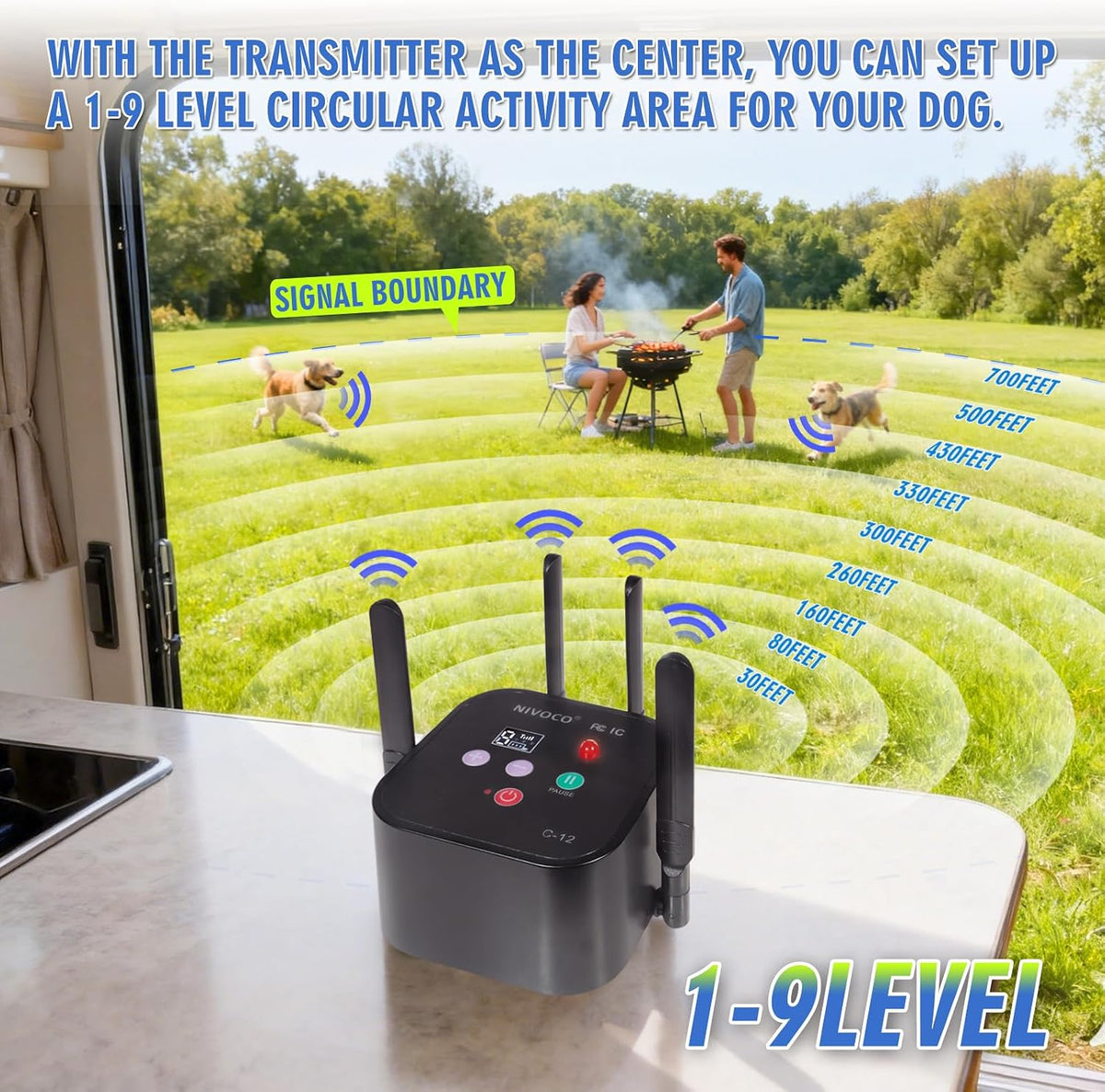 Wireless Dog Fence Intelligent Pet Electric Containment System