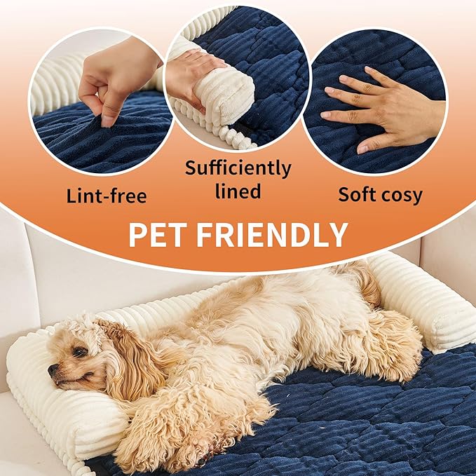 HAOMAIJIA Dog Couch Bed for Medium Dogs, Non Slip Pet Couch Covers for Sofa - Image 5