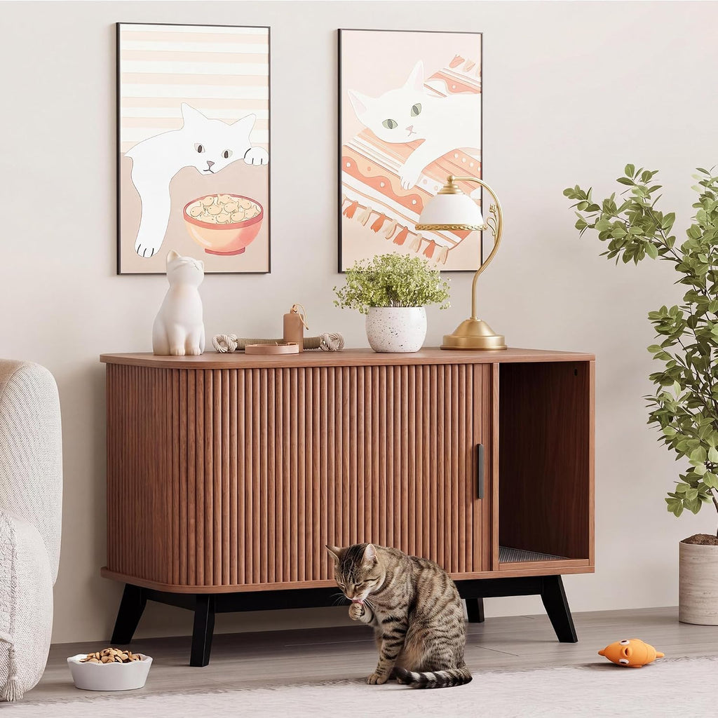 Garvee Cat Litter Box Furniture, 39" Hidden Litter Box Furniture