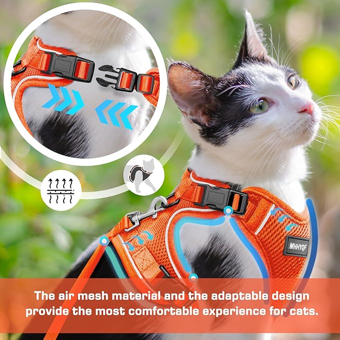 Cat Harness and Leash for Walking Escape Proof Soft Adjustable Cat Leash - Image 2