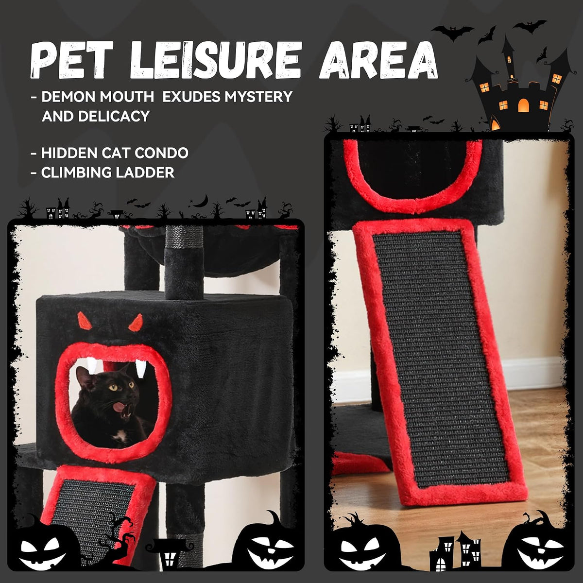 DWVO Gothic Halloween Cat Tree