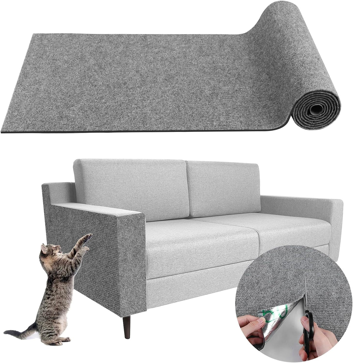 LSGCQ Cat Scratch Mat Self Adhesive Cat Scratch Furniture Protector
