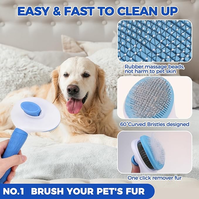 PAWCHIE Bath Grooming Kit for Pets, Washing Gloves, Bath Brush and Adjustable - Image 2