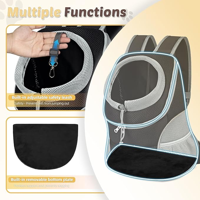 WOYYHO Pet Dog Carrier Backpack Small Dog Front Backpack Ventilated Dog Carrier - Image 2