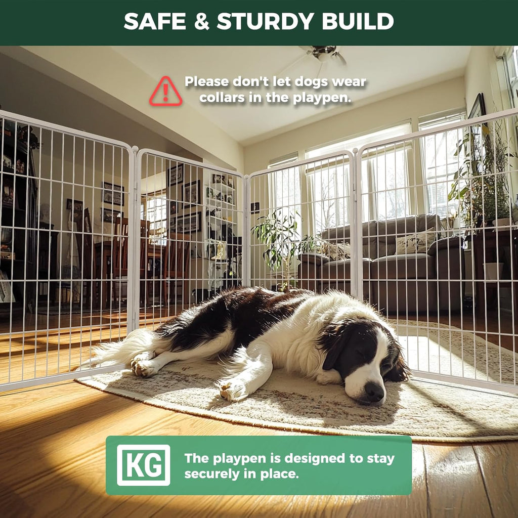 FXW Homeplus Indoor Dog Playpen, 40" H, 8 Panels, for Medium & Large Dogs