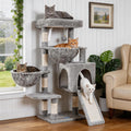 Hey-brother Cat Tree Tower with Large Bed, Hammocks, Scratcher, MPJ006SW
